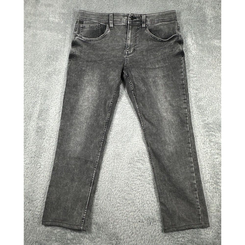 Project Raw Men's Jeans Nikko Act Flex True Slim Black Denim Distressed 36X29